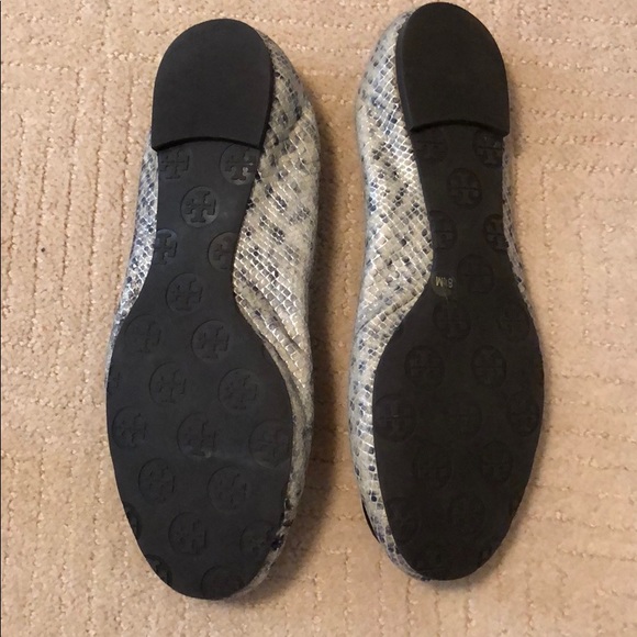 Tory Burch Python Reva Flats - Picture 2 of 4